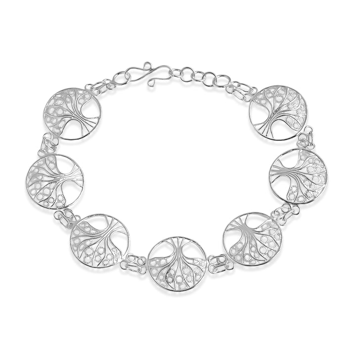 Royal Bali Collection - Sterling Silver Tree of Life Bracelet (Size - 8) with Clasp 8514650 1