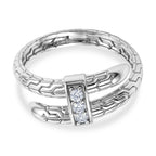 Luxuriant - Lab Grown Diamond Sterling Silver Trilogy Ring_8515061