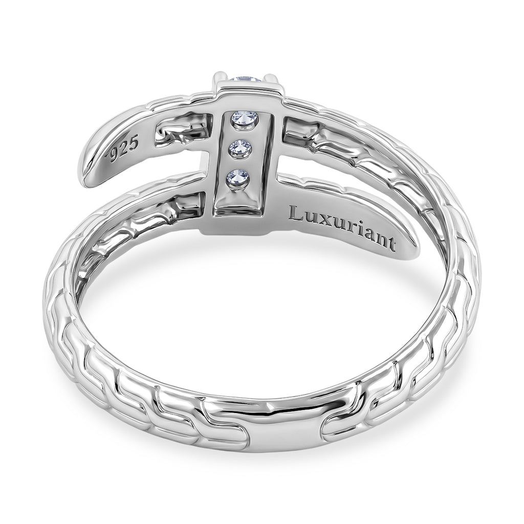 Luxuriant - Lab Grown Diamond Sterling Silver Trilogy Ring_8515061_4