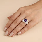 Royal Bali Collection - D'Joy African Amethyst Sterling Silver Solitaire Ring 2.13 Ct._8515073_1