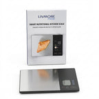 LIVMORE Smart Nutritional Kitchen Scale with 2feat TFT Colour Screen - Bluetooth Macro & Calorie Tracker App Scale for Meal Prep, 5kg/11lb Capacity (230x160x17mm)_8515366