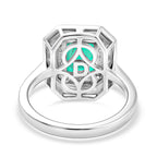 D'Joy Emeraldine Triplet Quartz & White Zircon Halo Ring in Rhodium Overlay Sterling Silver 2.14 Ct._8516105_4