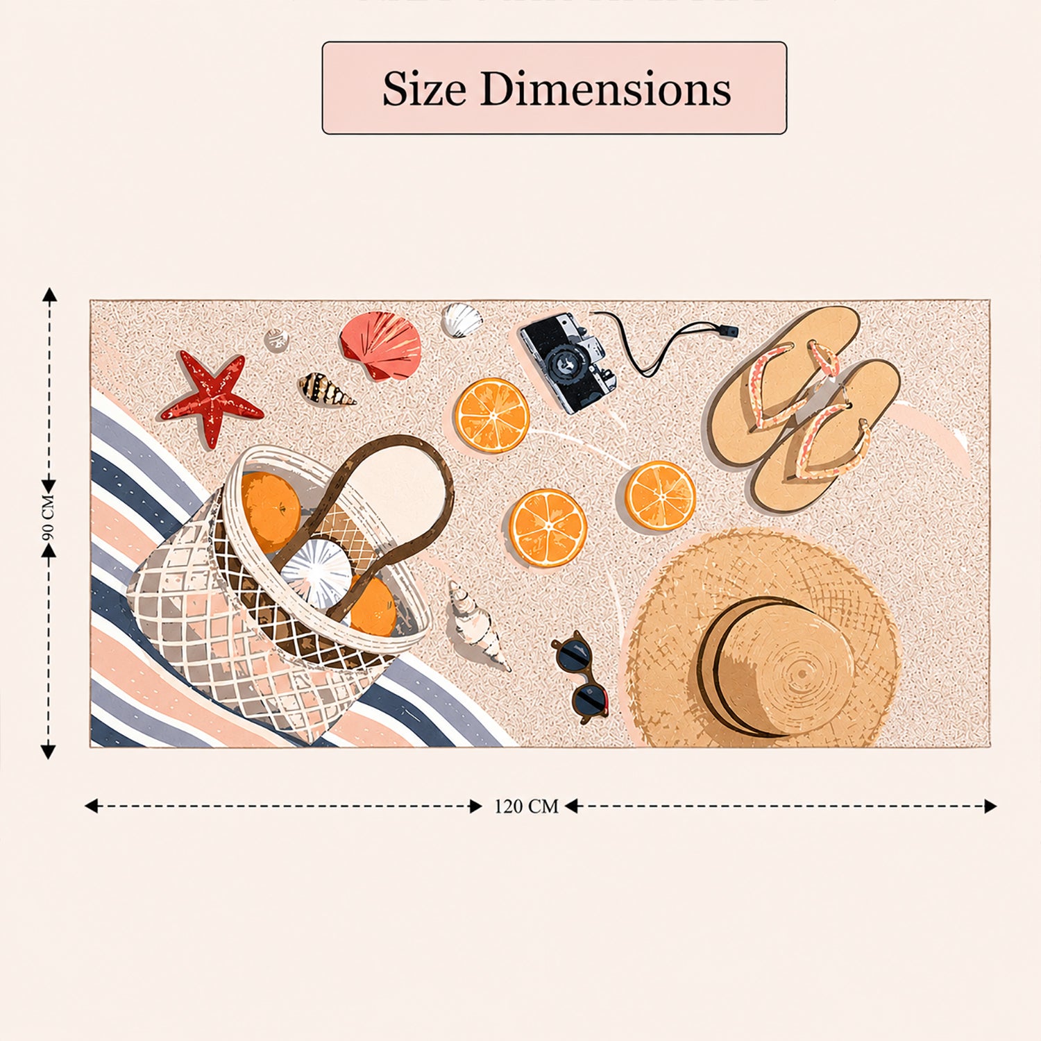 Livmore Beach/Swimming Towel (90x180 cm) - Sand V32515871 4