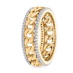 Luxuriant SI/GH Lab Grown Diamond Band Ring in 18K Vermeil Yellow Gold Plated Sterling Silver 0.51 Ct._8516132_3