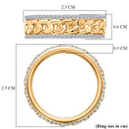 Luxuriant SI/GH Lab Grown Diamond Band Ring in 18K Vermeil Yellow Gold Plated Sterling Silver 0.51 Ct._8516132_4