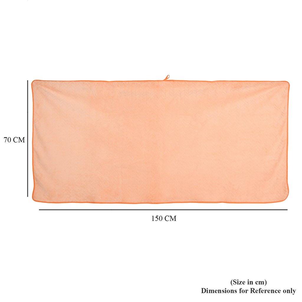 Livmore Woven Microfibre Towel (70 x140 cm) - Orange_8516199_5