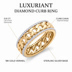 Luxuriant SI/GH Lab Grown Diamond Band Ring in 18K Vermeil Yellow Gold Plated Sterling Silver 0.51 Ct._8516212_5