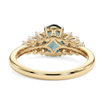 9K Yellow Gold AAA Indicolite & Natural White Diamond Ring 1.00 Ct._8516236_4