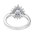 Luxuriant Tanzanite & SI-G/H Lab Grown Diamond Halo Ring in Rhodium Overlay Sterling Silver 1.52 Ct._8516303_4