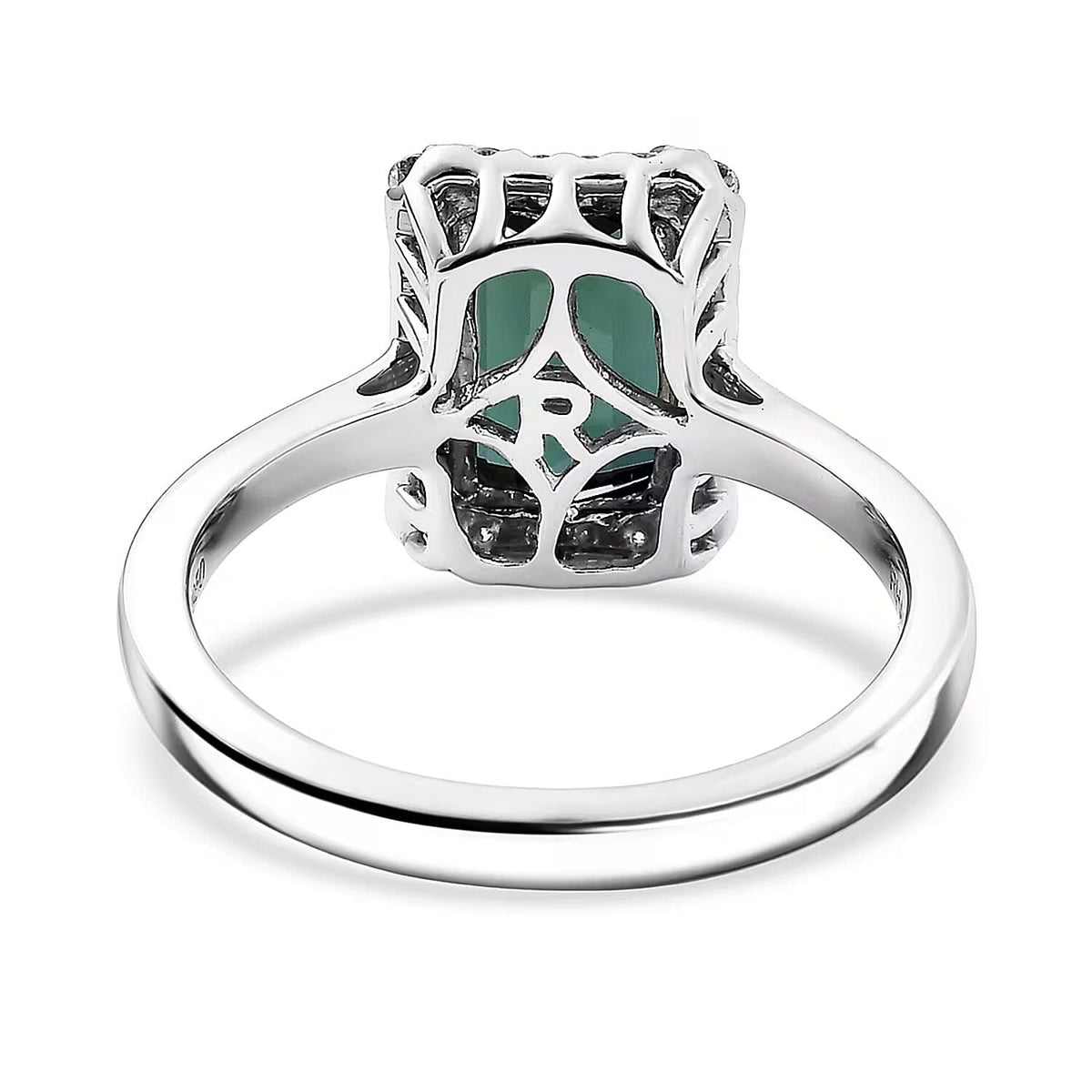 Certified and Appraised RHAPSODY AAAA Lagoon Tourmaline White Diamond VS-EF Ring in 950 Platinum, Platinum Wt.5.8 Gms  2.510  Ct. 8516426 6