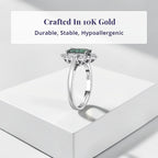 Luxoro 10K White Gold AAA Lagoon Tourmaline, White Diamond I2 Ring, Gold Wt.2.97 Gms  1.620  Ct._8516432_3