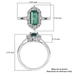 Luxoro 10K White Gold AAA Lagoon Tourmaline, White Diamond I2 Ring, Gold Wt.2.97 Gms  1.620  Ct._8516432_5