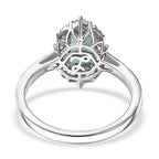 Luxoro 10K White Gold AAA Lagoon Tourmaline, White Diamond I2 Ring, Gold Wt.2.97 Gms  1.620  Ct._8516433_6