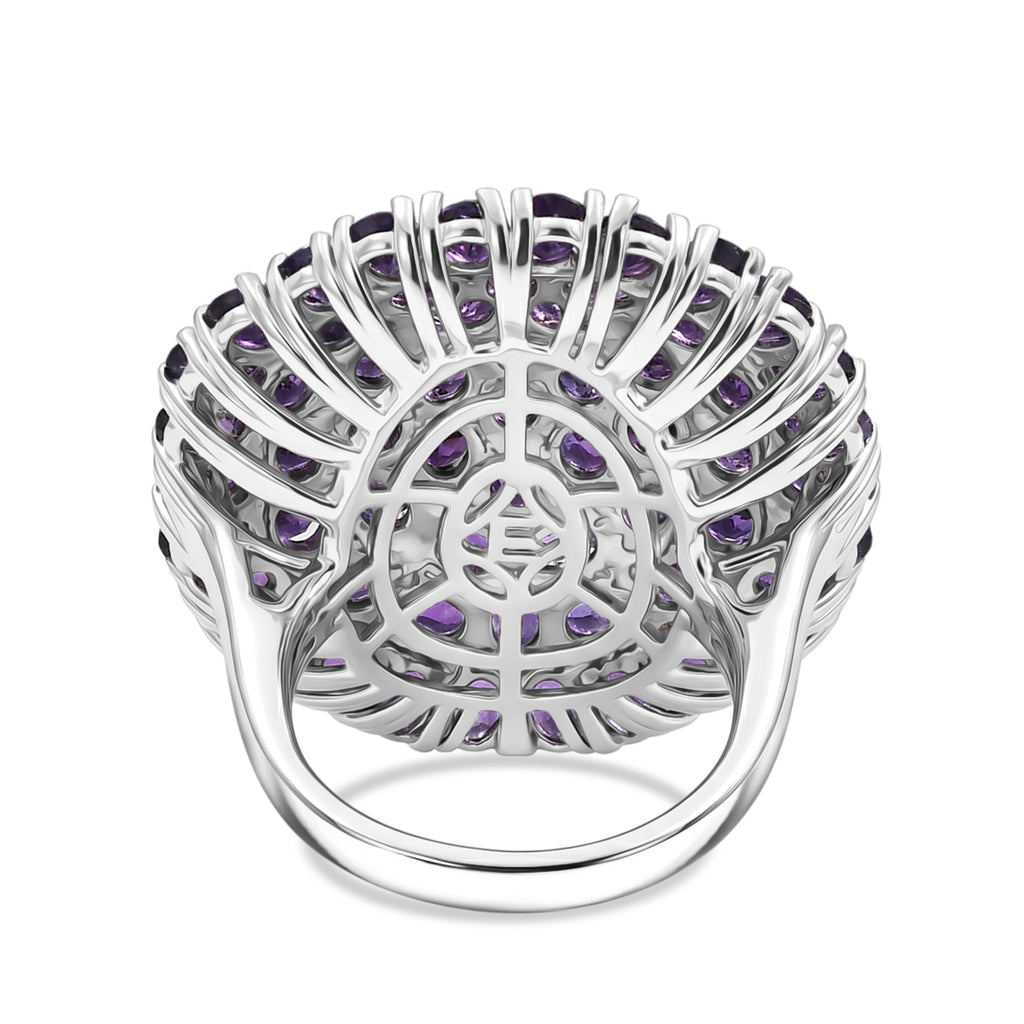 African Amethyst Cluster Ring 9.44 Ct._8516450_6