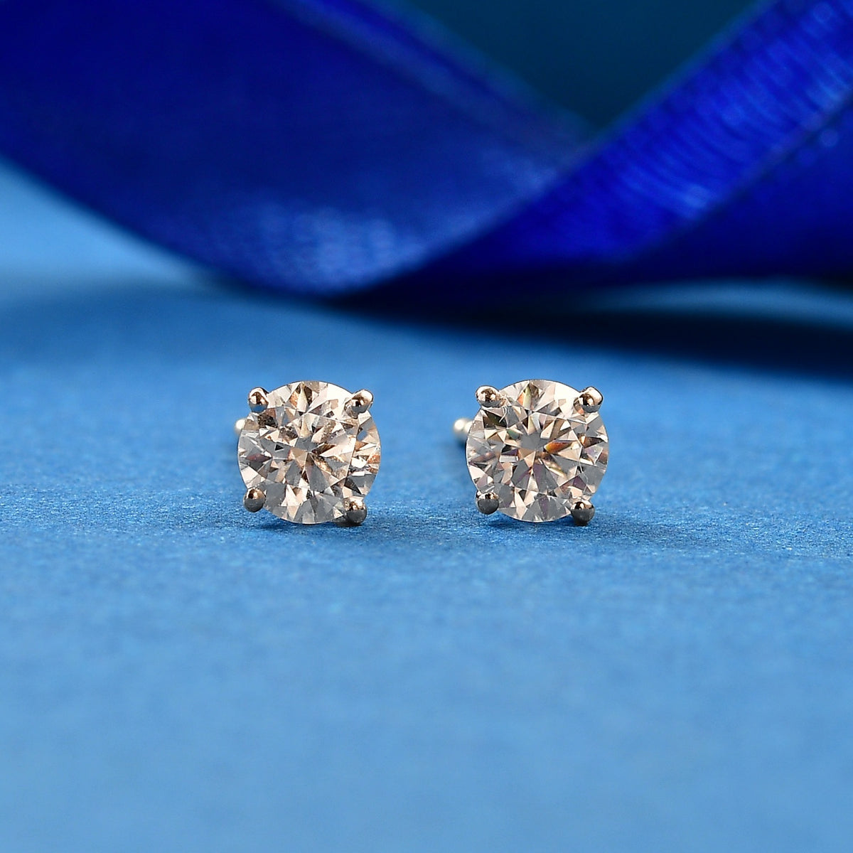 MEGA DEAL Moissanite 1.00ct Solitaire Stud Push Post Earring in Platinum Overlay Sterling Silver 8516481 3