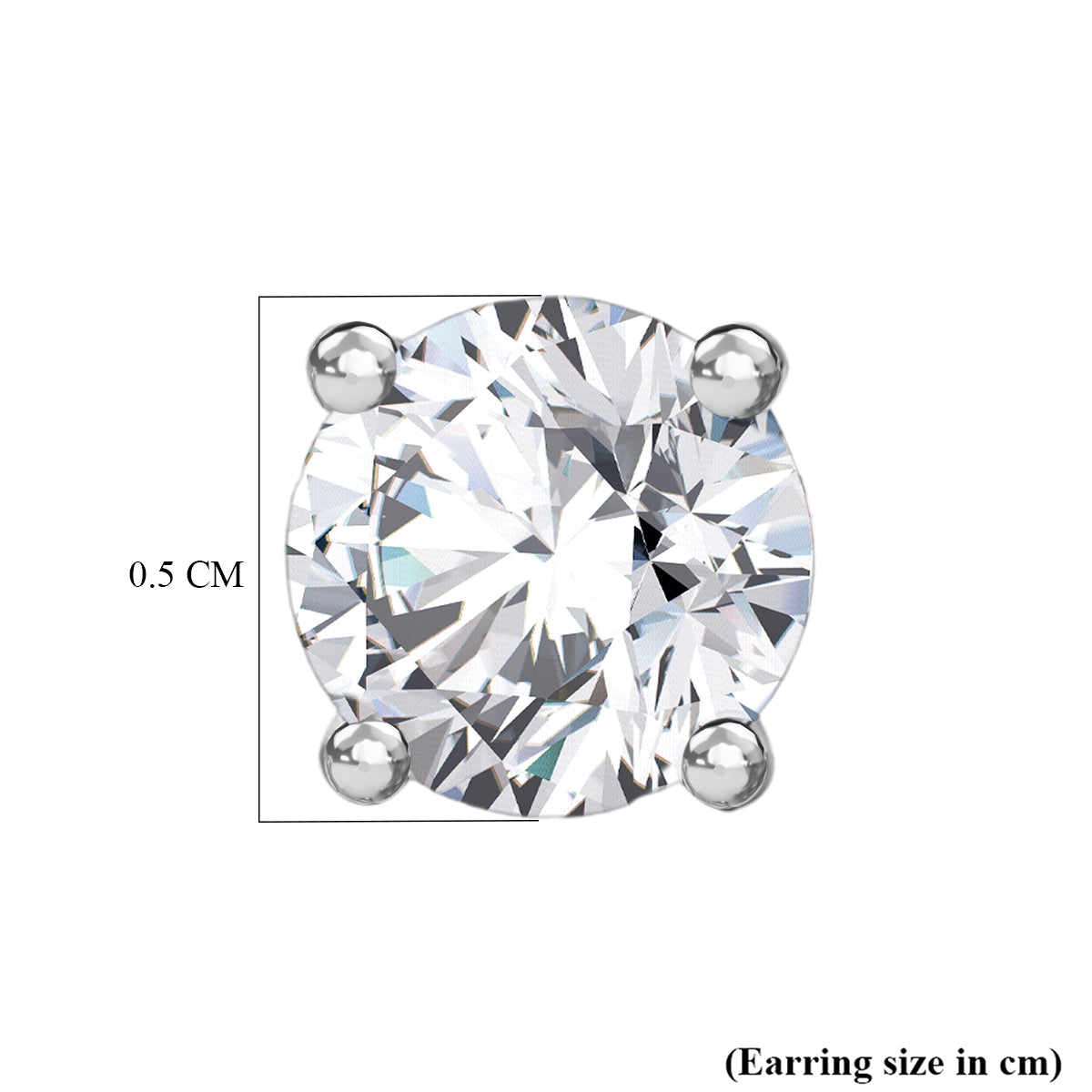 MEGA DEAL Moissanite 1.00ct Solitaire Stud Push Post Earring in Platinum Overlay Sterling Silver 8516481 5