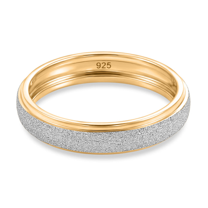 Band Ring in 18K Vermeil Yellow Gold Plated &amp; Platinum Overlay Sterling Silver 8516498 1