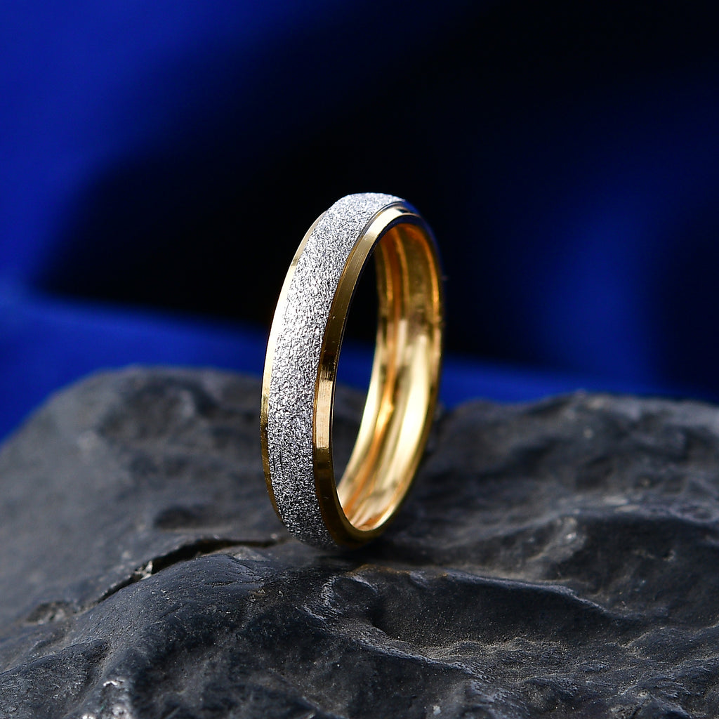 Band Ring in 18K Vermeil Yellow Gold Plated & Platinum Overlay Sterling Silver_8516539_2