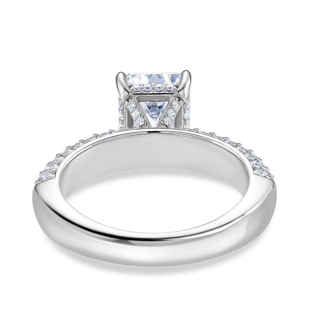 D'Joy Moissanite (VS/E-F) Forever Ring in Rhodium Overlay Sterling Silver 3.77 Ct._8516579_4