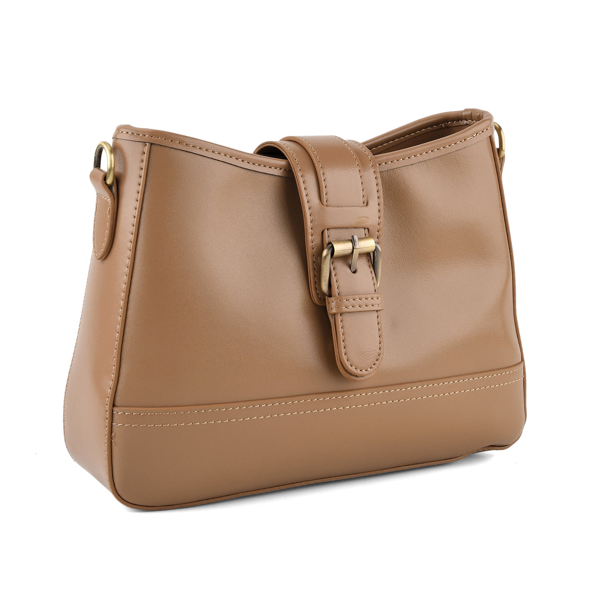 100% Genuine Leather Textured Casual Sling Bag with Adjustable Strap - Beige V32631510 6