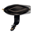 100% Genuine Leather Textured Casual Sling Bag with Adjustable Strap - Black_8516628_5