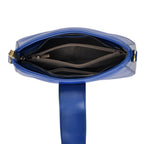 100% Genuine Leather Textured Casual Sling Bag with Adjustable Strap - Cobalt Blue_8516630_5