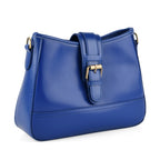 100% Genuine Leather Textured Casual Sling Bag with Adjustable Strap - Cobalt Blue_8516630_6