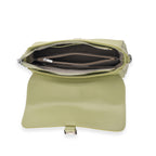 Genuine Leather Flap Over Crossbody Bag with 3 Interchangeable Straps - Apple Green_8516647_6