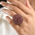 Red Garnet Cluster Ring 13.00 Ct._8516675_3