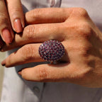 Red Garnet Cluster Ring 13.00 Ct._8516676_4