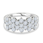 D'Joy - Moissanite Cluster Ring in Platinum Overlay Sterling Silver 1.36 Ct._8516823