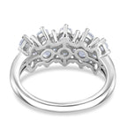 D'Joy - Moissanite Cluster Ring in Platinum Overlay Sterling Silver 1.36 Ct._8516826_4