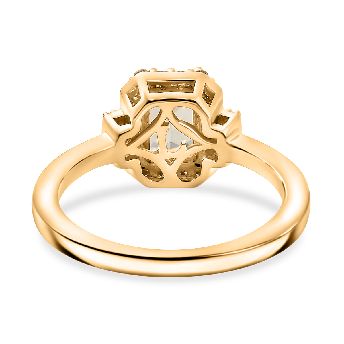 Natural AAA Turkizite (1.16 Ct) &amp; Lab Grown Yellow Diamond (Si) Ring in 18K Gold Vermeil Sterling Silver 1.37 Ct. 8516935 5