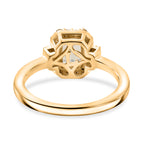 Natural AAA Turkizite (1.16 Ct) & Lab Grown Yellow Diamond (Si) Ring in 18K Gold Vermeil Sterling Silver 1.37 Ct._8516935_4
