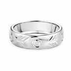 Platinum Overlay Sterling Silver Band Ring_8516999