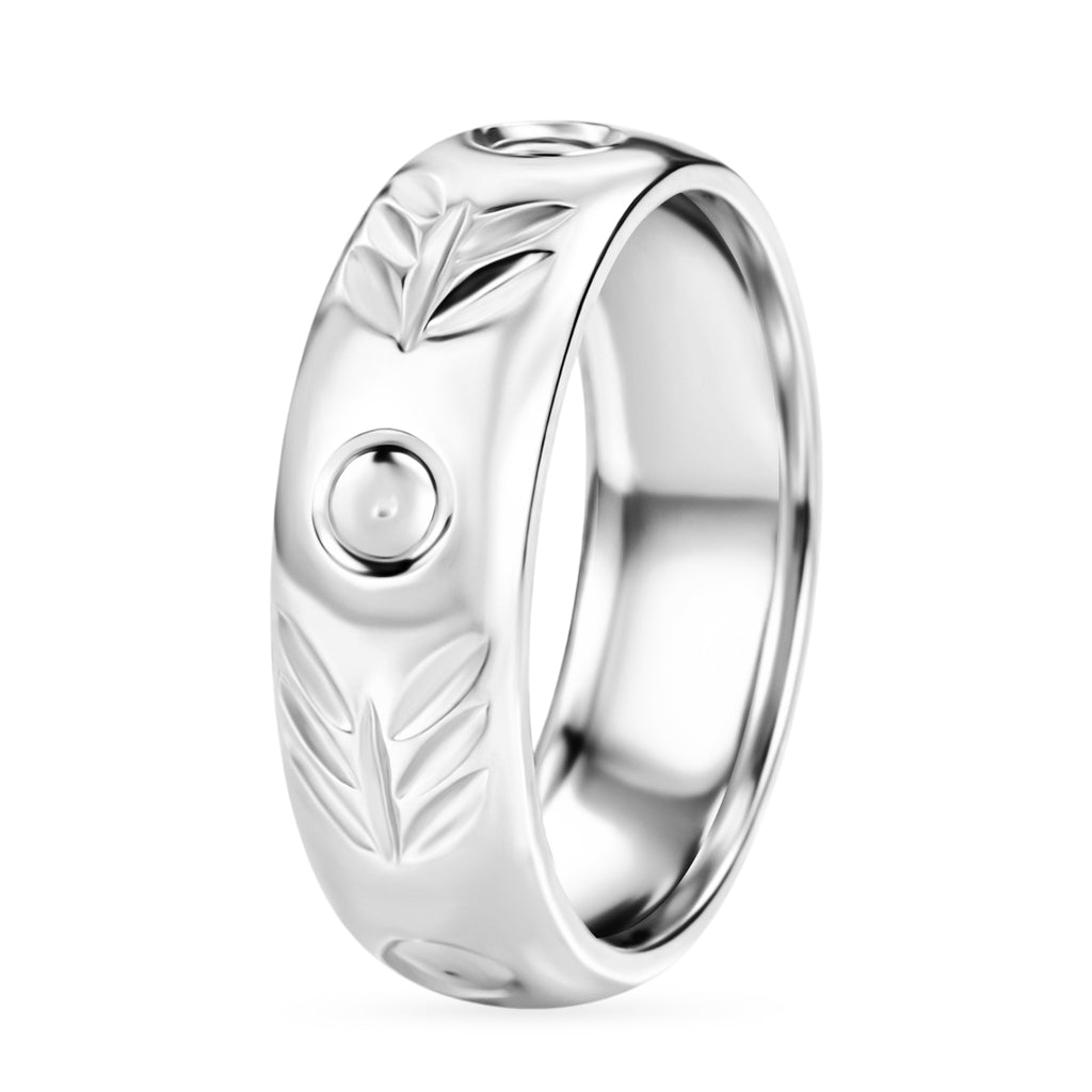 Platinum Overlay Sterling Silver Band Ring_8516999_3