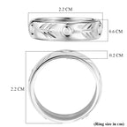 Platinum Overlay Sterling Silver Band Ring_8516999_5