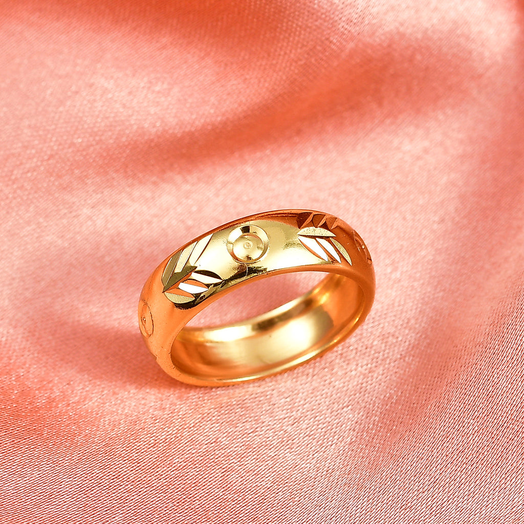 Yellow Gold Plated Sterling Silver Band Ring_8517011_2