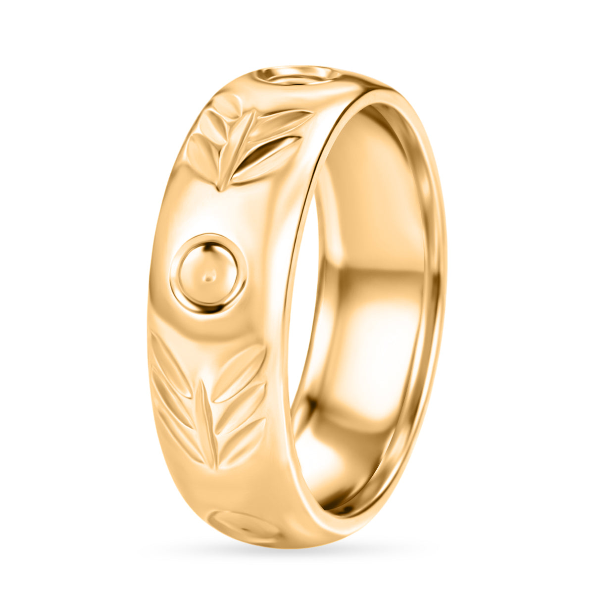 Yellow Gold Plated Sterling Silver Band Ring V32516702 4