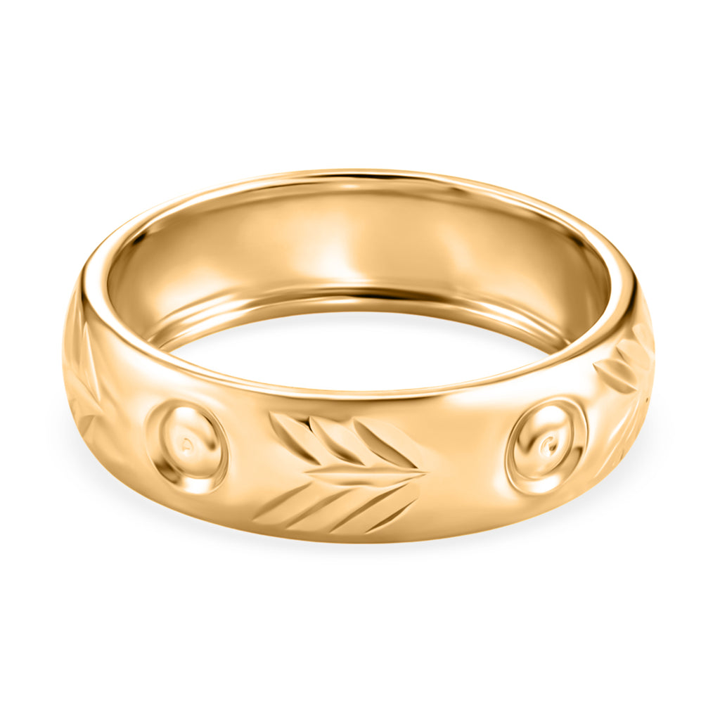 Yellow Gold Plated Sterling Silver Band Ring_8517014_4