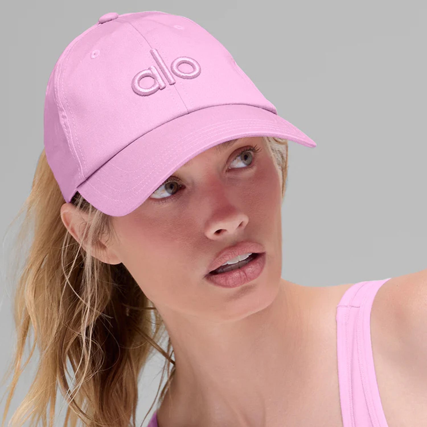 ALO 100% Cotton Adjustable Baseball Hat - Pink 8517221 1