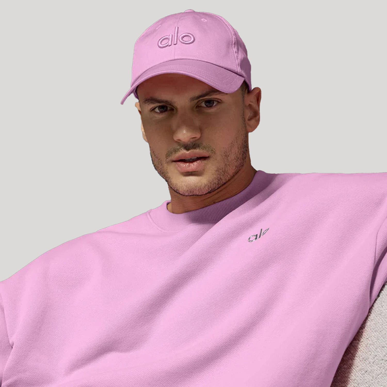ALO 100% Cotton Adjustable Baseball Hat - Pink 8517221 2