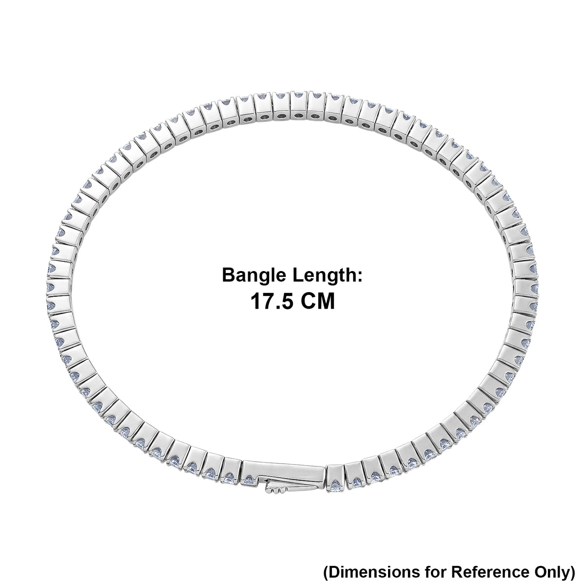 First Time Ever- Lab Grown Diamond VS-SI/GH Bangle (Size - 7.5) in Rhodium Overlay Sterling Silver 4.30 Ct 8517442 6