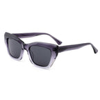 Soho Square Toronto-C3 Unisex Matt Black & Crystal Grey Gradient Sunglasses - Acetate Frames with Keyhole Bridge_8518417