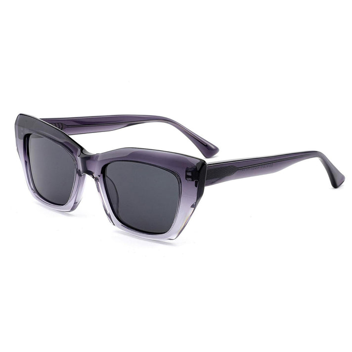 Soho Square Toronto-C3 Unisex Matt Black &amp; Crystal Grey Gradient Sunglasses - Acetate Frames with Keyhole Bridge 8518417 1