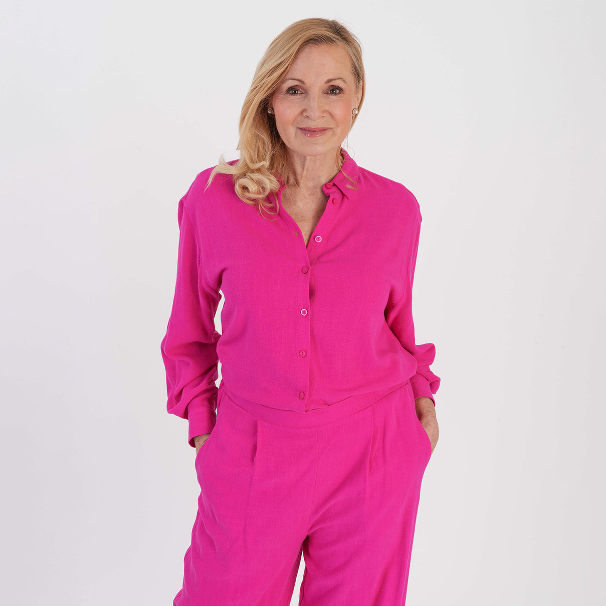Marina Kaneva Button Down Shirt (Size 16) - Pink V32491981 0