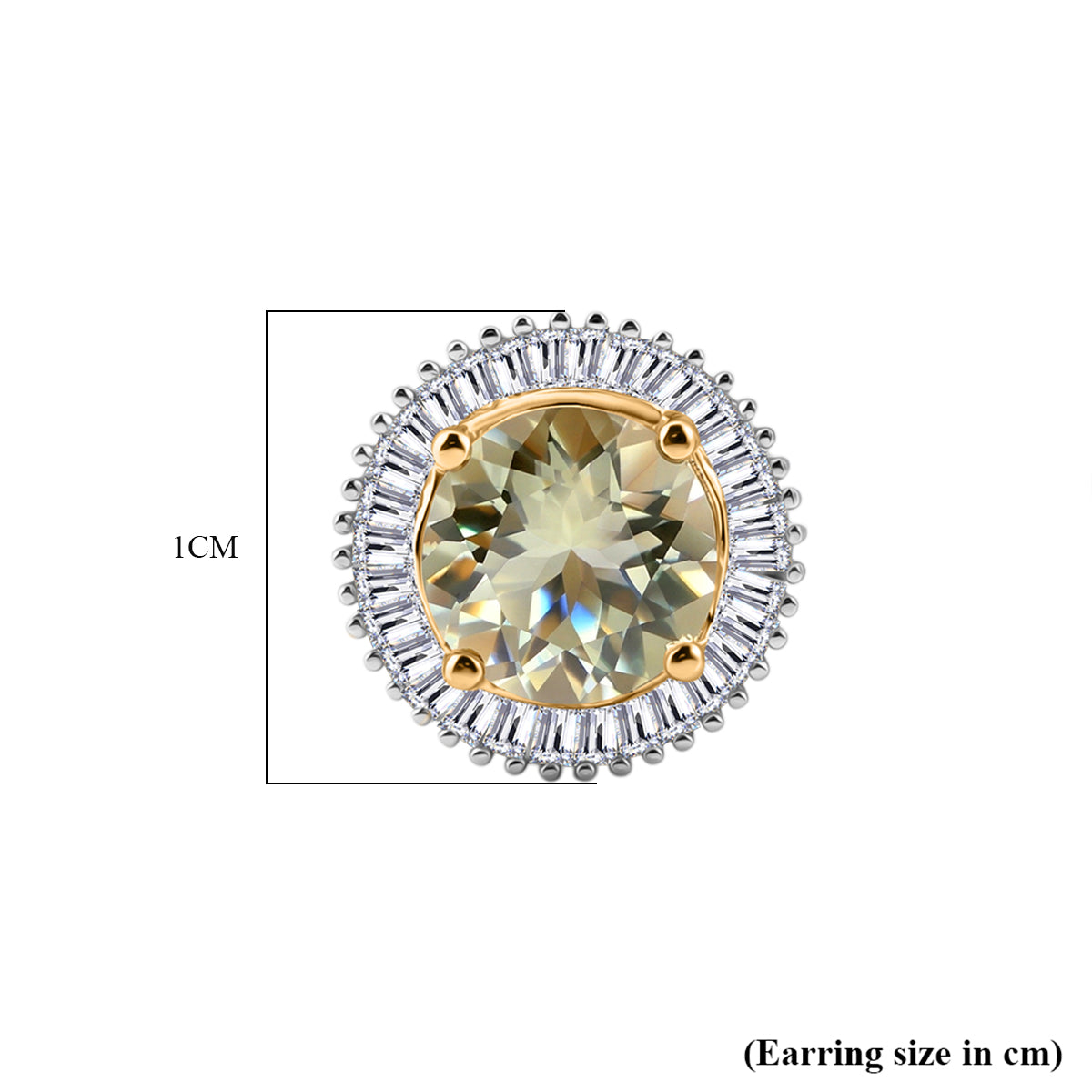 9K Yellow Gold AAA Turkizite &amp; Natural Diamond Halo Push Post Earring 2.81 Ct 8518632 5