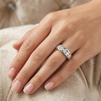 D'Joy - Moissanite Half Eternity Band Ring in Platinum Overlay Sterling Silver 1.65 Ct._8518762_1