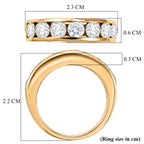 D'Joy Moissanite Half Eternity Band Ring in Yellow Gold Plated Sterling Silver 1.65 Ct._8518771_5