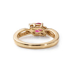 D'Joy - African Ruby & Moissanite Ring in 18K Vermeil Yellow Gold Plated Sterling Silver_8518891_4